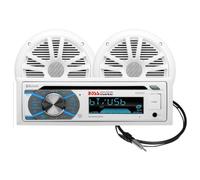 Kit Set para Boss Audio Systems MCK508WB.6: Kit Marino con Receptor Bluetooth Am/FM Impermeable, 2 Altavoces de 16,5 cm y 6,5", 90 vatios RMS, 180 vatios máx y 1 Antena dipolo, 1 Kit