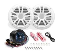 Kit Set para Boss Audio Systems MG150W.6 1 Kit Marino con Receptor Bluetooth MGR150B, Resistente al Agua, un par de Altavoces MR6W 16,5 cm 6,5" 90 vatios rms 180 vatios máx, para mar, Barco, 1 Kit
