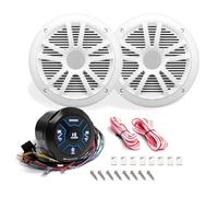 Kit Set para Boss Audio Systems MG150W.6: Receptor Bluetooth MGR150B, Altavoces MR6W 16,5 cm 6,5" 90 vatios rms 180 vatios máx, Resistente al Agua, para Mar, Barco