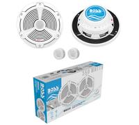 KIT SET PARA BOSS AUDIO SYSTEMS MR652C 2 altavoces coaxiales marinos Sistema de 2 vías 16,5 cm 6,5" de diámetro, 175 vatios rms 350 vatios max, 4 ohmios, 90 db, resistente al agua, barco, mar, por par