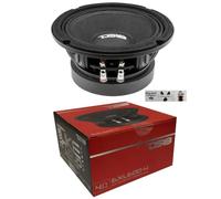 KIT SET PARA DS18 6XL600-4: 1 altavoz midrange de 16,5 cm 6,5" de diámetro, 300 vatios RMS y 600 vatios máx., 4 ohmios, sensibilidad de 97 dB, para automóviles. Incluye 1 unidad + 3 pegatinas de regal
