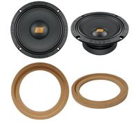 Kit Set para Hertz SPL Show SV165.1, 2 Altavoces de 16,5 cm 6,5", 200 vatios RMS y 400 vatios máx., 4 ohmios, 97 dB SPL, por par + espaciadores incluidos