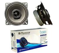 Kit Set para PHONOCAR Basic 66020 2 parlantes coaxiales de 2 vías de 10.00 cm 100 mm 4" diámetro 30 Watts rms y 60 Watts MAX 4 Ohm 90 db spl Auto, por par
