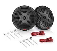 Kit Set para Pyle PLMRBT65B, 2 Altavoces Marinos coaxiales 2 vías con Bluetooth, 16,5 cm 6,5", 300 vatios RMS, 600 vatios máx., 4 ohmios, Resistentes Agua, Pareja + Cables y Tornillos gratuitos