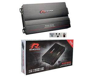 KIT SET PARA RENEGADE RXA1500 RXA 1500 1 amplificador negro 5 canales clase a/b 4 x 100 + 1 x 350 vatios rms 4 x 200 + 1 x 700 vatios máx. 1500 vatios máx. para coche, 1 pieza + 3 pegatinas gratis