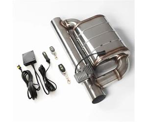 Kit Silenciador Válvula Escape Eléctrico Universal Para Coche Kit Modificación Ajustable Sonido Con Rodillo Remoto Tubo Cola Escape(76mm Right6)