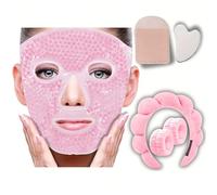 Kit Skincare Mujer, Cuidado Facial Mascara Frio para Ojeras y Bolsas Mujer, Migrañas, Diadema Skincare, Piedra Gua sha facial, Masajeador facial Reafirmante, Antiarrugas, Regalo mujer