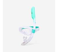 Kit Snorkel 100 Niños Blanco Máscara Comfort Antivaho + Tubo Drytop S