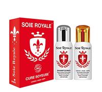 Kit Soie Royale 125 ml Tratamiento Capilar y al cuidado del cuerpo - Sin alcohol Proteínas de seda, extractos de plantas orgánico flor de Lis Royal Ácido hialurónico Champú Real Seda 125 ml todo tipo de cabello, rostro y cuerpo