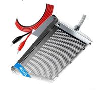 Kit solar de alimentador de ciervos de 12 V con conducto flexible de acero | Carga rápida, 95% de transmisión de luz, policarbonato para superficie, células monocristalinas, ideal para comederos de