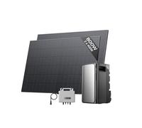 Kit solar ECOFLOW STREAM, batería AC Pro de 1,92 kWh con microinversor de 800 W, 2 paneles solares rígidos de 400 W, ampliable hasta 11,52 kWh, Plug&Play, IP65, Control inteligente con TOU & IA