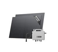 Kit solar ECOFLOW STREAM, inversor de 800W, 2 panele solare FV 400 W, inversor de inyección a red inteligente con WiFi y control mediante aplicación para balcones, jardines, techos, paredes verticales