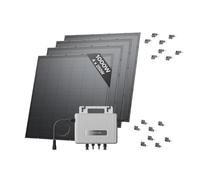 Kit Solar EcoFlow STREAM, Microinversor de 800 W conectado a la red, paneles solares fotovoltaicos de 250 W*4 con soporte ligero Fachada, control vía Wi-Fi y APP, ideal para paredes verticales