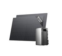 Kit solar ECOFLOW STREAM Pro, batería de 1,92 kWh, 2 paneles solares rígidos de 400 W, 3 entradas solares MPPT de 2300 W, 2 puertos de CA 2300 W, batería todo en uno con inversor, listo para usar