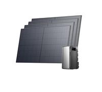 Kit Solar ECOFLOW Stream Ultra, batería de 1,92 kWh, 4 Paneles solares rígidos de 500 W, 4 entradas solares MPPT de 2800 W, 2 Puertos de CA 2300W, batería con inversor, AI, Plug&Play