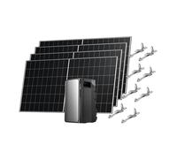 Kit Solar ECOFLOW Stream Ultra, batería de 1,92 kWh, 4 Paneles solares rígidos de 500 W, 4soporte tejado Plano, 4 entradas solares MPPT de 2800 W, 2 Puertos de CA 2300W, batería con inversor, AI