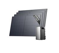 Kit solar ECOFLOW STREAM Ultra, batería de 1,92 kWh, 4 paneles solares rígidos de 520 W, 4 entradas solares MPPT de 2800 W, 2 puertos de CA 2300W, batería con inversor, AI, Plug&Play