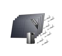 Kit solar ECOFLOW STREAM Ultra, batería de 1,92 kWh, 4 paneles solares rígidos de 520 W, 4soporte tejado plano, 4 entradas solares MPPT de 2800 W, 2 puertos de CA 2300W, batería con inversor, AI