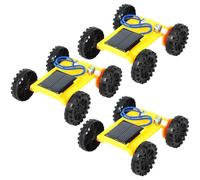 Kit solar para coche, construcción de plástico con 3 mini vehículos alimentados por energía solar, kit de experimento científico de desarrollo de habilidades STEM y creatividad