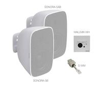 Kit sonido pareja cajas activas con mezclador blanco fonestar sonora s