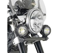 Kit Soporte Fijación Faro LED Royal Enfield Super Meteor 650 2023-2026 Negro
