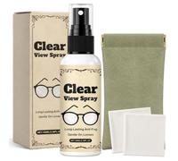 Kit Spray Antivaho para Gafas 100ml Con Estuche Y 2 Paños de Microfibra