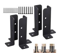 Kit Staffe Base | Di Supporti Per Basi Di Pilastri Regolabili - Staffe Di Base Di Ancoraggio Regolabili Del Del Ponte | Supporto Del Di Base Di Pergola Staffe Regolabile, Verniciat