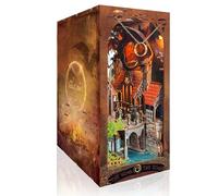 Kit Strucwood de rincón de libros con luz LED, rompecabezas 3D, decoración de estantes y casa de muñecas, cubierta antipolvo - Magic The Lord