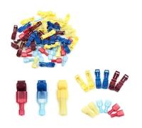 Kit surtido de 120 conectores rápidos for cables eléctricos, terminales de crimpado con bloqueo de empalme a presión.