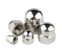 Kit surtido de 120 tuercas hexagonales con cabeza de cúpula de bellota, 7 tamaños, M3, M4, M5, M6, M8, M10 y M12, tapas decorativas for tuercas ciegas, tapas hexagonales.