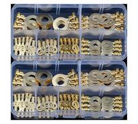 Kit surtido de 150 terminales de anillo for cable, conectores rápidos de latón, terminales de crimpado, M3/M4/M5/M6/M8/M10