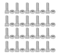 Kit Surtido de 20 Tornillos de Fijación y Tuercas, Tuercas y Pernos de Aluminio M6x22 de 22 mm, Accesorio de Herramienta Resistente y Duro para Invernadero
