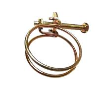 Kit surtido de 45 abrazaderas manguera doble alambre, for tubos acero galvanizado, ajustables for 22 mm, 35, 48, 28, 32 y 42