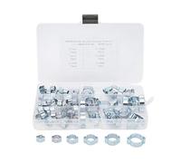 Kit Surtido de Abrazaderas de Manguera de de Doble Oreja de 80 Piezas para Autos, Camiones, RVs y Yates - Diseño de pellizco de 360 grados con 6 tamaños - Abrazaderas de