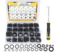 Kit Surtido de Arandelas de FontaneríA de 8 TamañOs y Kit Surtido de Anillos O de 16 TamañOs, 380 Arandelas de Goma Nbr Con Herramienta de SeleccióN y Gancho Completa de 180 ° Para Grifo…