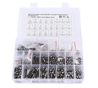 Kit surtido de arandelas de tuercas de tornillo de cabeza hueca hexagonal de acero inoxidable de 1080 piezas M2 M3 M4 sujetador métrico para reparación de equipos marinos