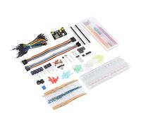 Kit Surtido de Componentes Electrónicos - Conjunto Completo de Elementos de Electrónica (Resistencias, Condensadores, Módulo de Potencia, Placa de Prueba, Luces LED)