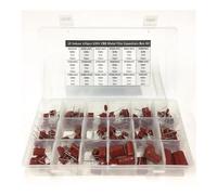 Kit surtido de condensadores de película metálica CBB de 18 valores, 145 unidades, 630 V, 1 nF ~ 1 uF (102~105) Capacitance Meters