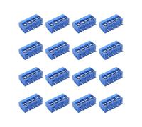 Kit surtido de conectores de bloque de terminales PCB, paso de 5,0 mm, KF301, pines rectos, 2 pines y 3 pines, 10/50 unidades(4P Blue,30PCS)