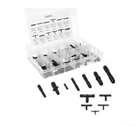 Kit surtido de conectores de vacío, 128 piezas de accesorios automotrices de nailon para líneas de tubería de vacío, tuberías de pulverización de agua, conjuntos de arandelas de vidrio y tubos de