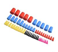 Kit surtido de conos de silicona de 60 piezas para enmascarar a alta temperatura para pintura en polvo y para voladura de medios, colores aleatorios, 8 tamaños