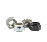 Kit surtido de contratuercas, 5 piezas-50 piezas M2 M3 M4 M5 M6 M7 M8 M10 M12 Acero con contratuerca nailon zinc blanco negro/acero inoxidable(With Nickel,M6 20pcs)