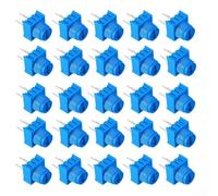Kit surtido de potenciómetros de 20 piezas con perilla azul resistencias variables 1k 10k 50k 100k ohmios para robótica Arduino y proyectos electrónicos tamaño compacto (10K)