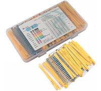Kit surtido de resistencias de 130 valores, 2600 unidades, 1 ohmio - 3M Ohm 1/4w 1% película metálica resistencias kit con caja de almacenamiento para proyectos de bricolaje y experimentos