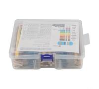 Kit surtido de resistencias de película metálica de 1/4 W, 2600 unidades, con 130 valores de resistencia comunes, tabla de códigos para Arduino DIY Electrónica Proyectos LED Experimentos de ciencia