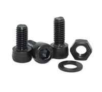 Kit surtido de tornillos hexagonales negros M2 M2.5 M3 M4 M5 M6 DIN912 12.9, cabeza hueca hexagonal, tuercas Allen métricas, pernos y arandelas.(M3 392pcs)