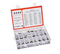 Kit surtido de transistores TO-92 de 480 piezas con transistores de silicio NPN y PNP de 24 valores para amplificadores, interruptores, procesamiento de señales, proyectos electrónicos