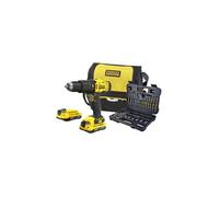 Kit taladro percutor STANLEY V20 + set 50 accesorios + bolsa