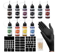 Kit Tatuaje Temporal Adulto Tattoo Personalizado 10 Botellas Color, kit de plantillas de henna con 58 plantillas y accesorios para tatuajes temporales, arte corporal DIY