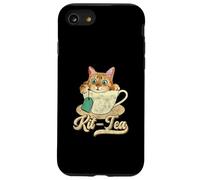Kit Tea Black Kitty Una taza de gato amante del té Carcasa para iPhone SE (2020) / 7 / 8